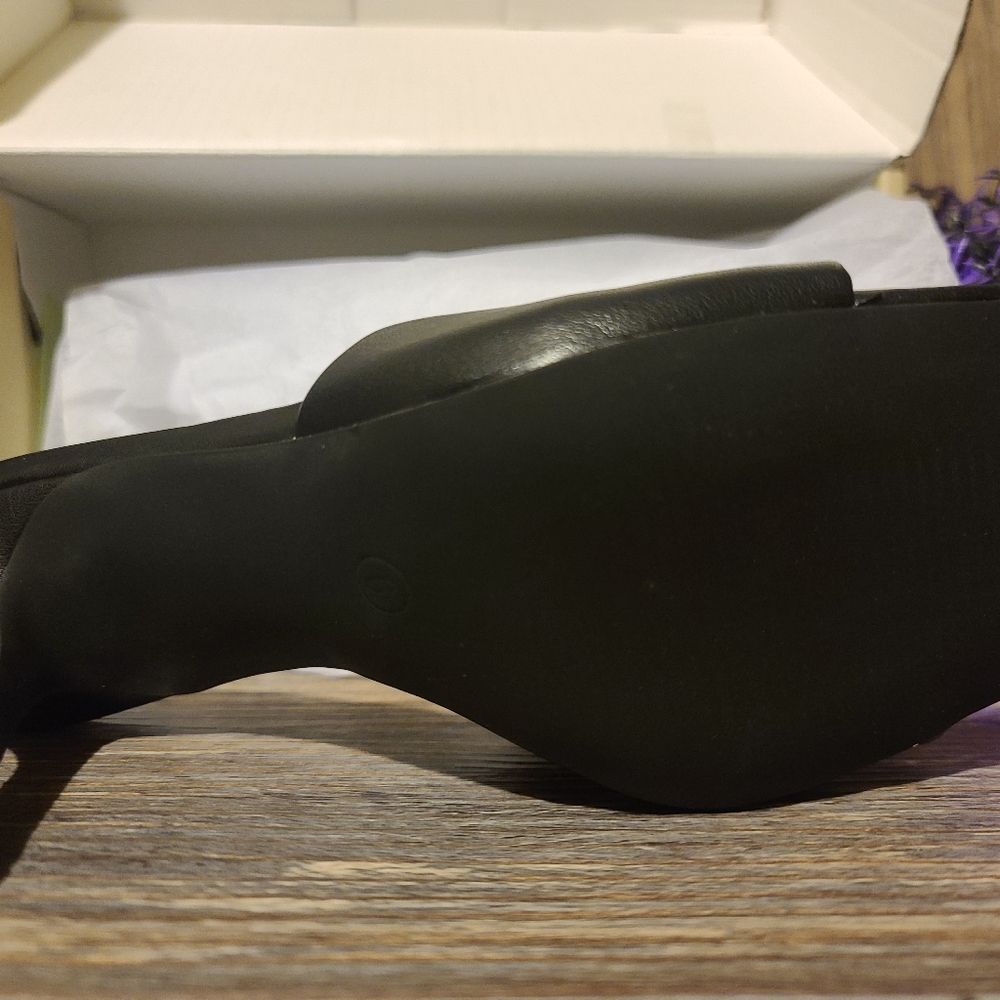 Ruched Squared Opened Toed High Heels Dress Pump Sandals Black size 6 - Picture 10 of 13